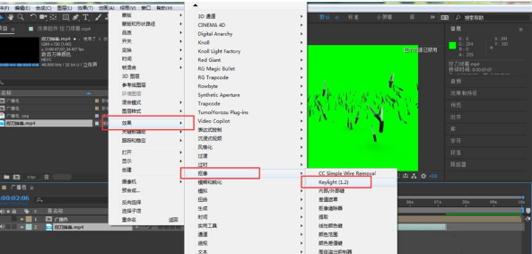 AE抠取绿幕视频的方法介绍