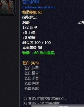 魔兽世界怀旧服盗贼满级胸部装备选择介绍