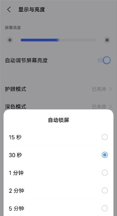 iqooneo5活力版怎样调整自动锁屏时间?iqooneo5活力版调整自动锁屏时间方法截图